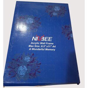 Niubee Acrylic Wall Frame 8.5" X 11" A4 Clear Picture Frame With Gloves Included